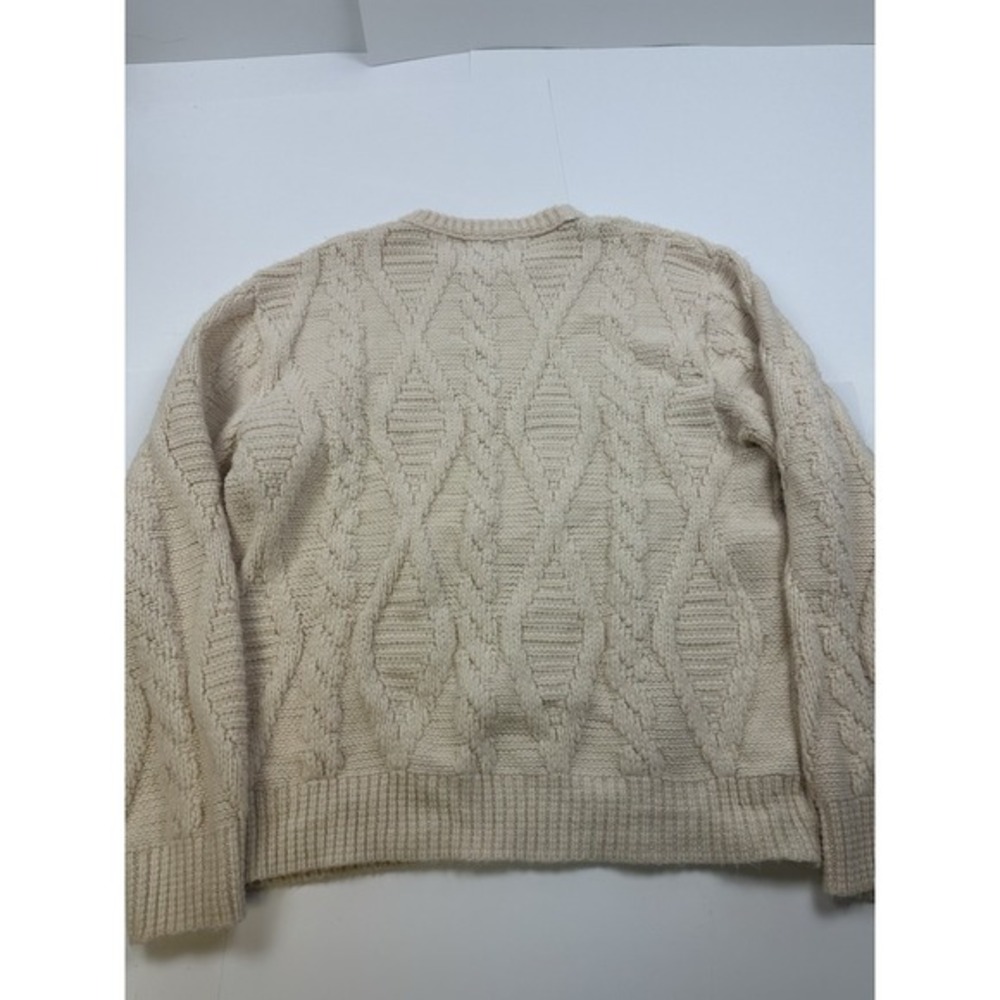 Vintage 80s JC Penney‎ Sweater Fisherman Chunky Knit Size Large - Picture 5 of 5